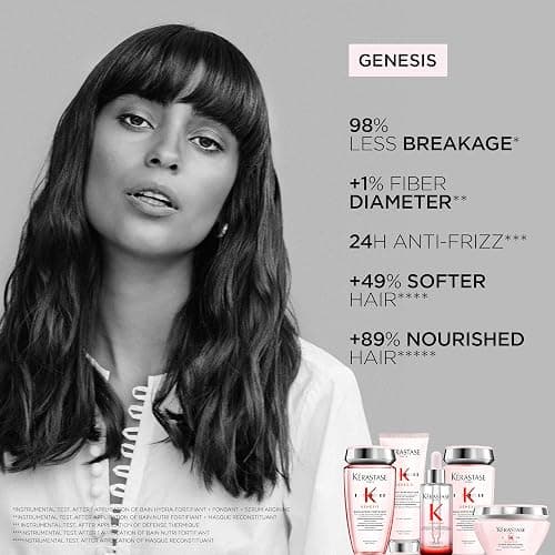 Kerastase Genesis Hydra-Fortifiant Shampoo & Conditioner Set For Fine or Oily Hair - Strengthens Weak Strands and Protects Against Breakage, Silicone-Free thumbnail 3