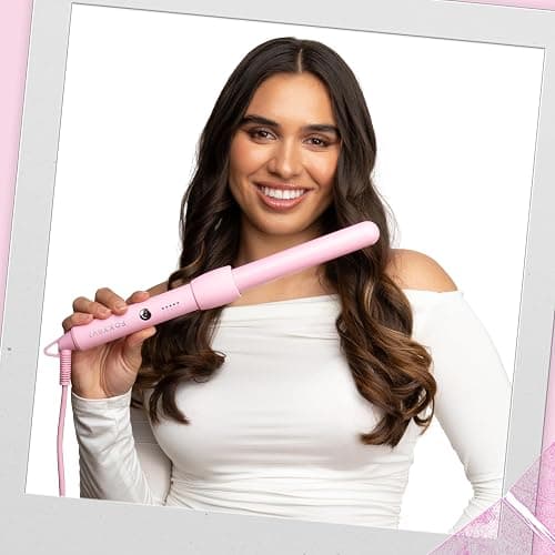 FoxyBae Bounce Bae Ceramic Hair Curling Iron 1" | Hair Curler for Silky, Smooth & Frizz-Free Hair | Temp Controls | Dual Voltage Curling Wand for Long & Short Hair | 360° Swivel Cord [Party-Pink] thumbnail 4