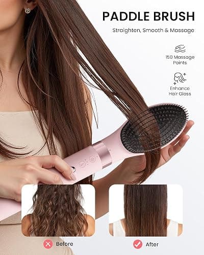 MESCOMB 5 in 1 Airstyler, Professioneller Hairstyler Set mit Ionen Föhn,Auto-Lockenstab,Glätteisen, Volumenbürste, Zum Schnelltrocknend, Styling, Volumisieren, Locken und Glätten,Mit Reisetasche thumbnail 6