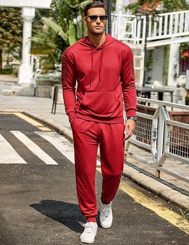 COOFANDY Men's Tracksuit 2 Piece Hoodie Sweatsuit Sets Casual Jogging Athletic Suits thumbnail 2