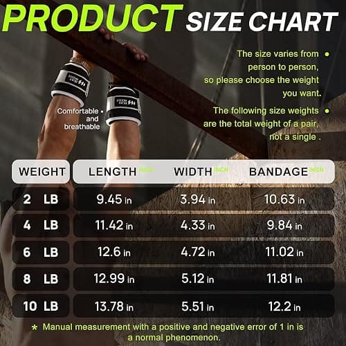 BeatBoost Ankle Wrist Weights for Women Men A Pair of 1 2 3 4 6 8 10 Lbs Arm Leg Weight Set with Adjustable Straps for Walking Pilates Exercise Workout Gym Aerobics thumbnail 8