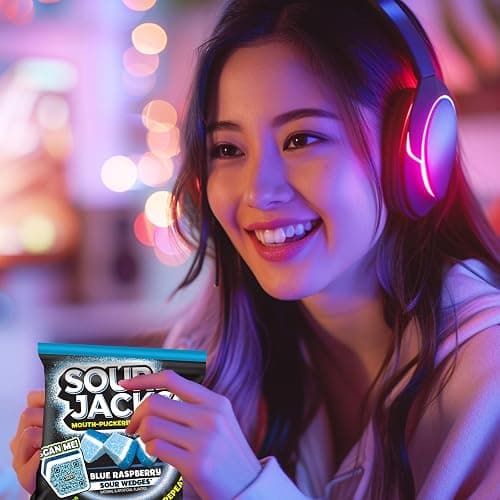 SOUR JACKS, Sour Gummy Wedges, Blue Raspberry Flavored Candy, 5oz Bag (12 Pack) thumbnail 6