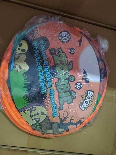RONSTONE Shooting Practice Target Compatible with Nerf Gun for Boys Girls, Toy Foam Blaster Shooting Targets for Kids Indoor Outdoor, Zombie Shooting Target with Storage Net thumbnail 7