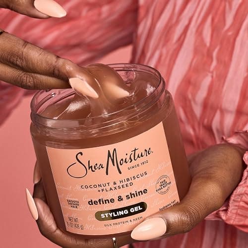 SheaMoisture Define & Shine Styling Gel + Flaxseed Coconut&Hibiscus Hydrates,Holds Your Style All Day Infused With Glycerin,Coconut Oil an Invigorating Sweet Scent ParabenFree Frizz Control Gel 15OZ thumbnail 4