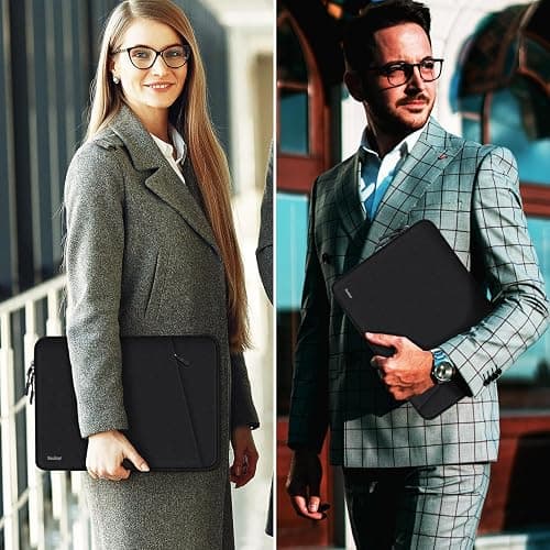Laptop Sleeve Bag 14 inch, Shockproof Protective Computer Cover with Accessories Pocket, Portable Laptop Case Compatible for 14 inch MacBook Air/Pro, Dell, HP, Acer, Asus, Lenovo, Black thumbnail 7