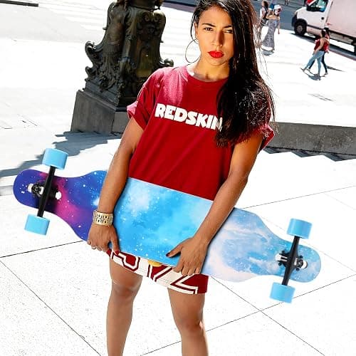 TLHB Longboard Skateboard, 41 Inch Drop Through Longboard Complete 9-Ply Nature Maple Premium Cruiser Long Board for Adults, Teens and Kids - High-Speed Bearings & T-Tool thumbnail 6