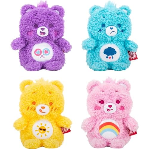 BumBumz 4.5-inch Care Bears 4-Pack - Cheer Bear, Funshine Bear, Share Bear, Grumpy Bear - from The Makers of Original Squishmallows - Ages 3+ - Image 1