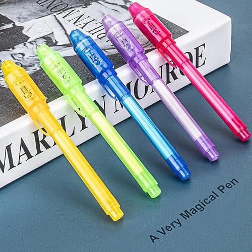STENDA Invisible Spy Ink Pen 5 PCS, With UV Pen Light, Party Favors for Kids 8-12, Stocking Stuffers for Christmas, provide Thanksgiving, Halloween for Boys Girls Goodie Bag thumbnail 2