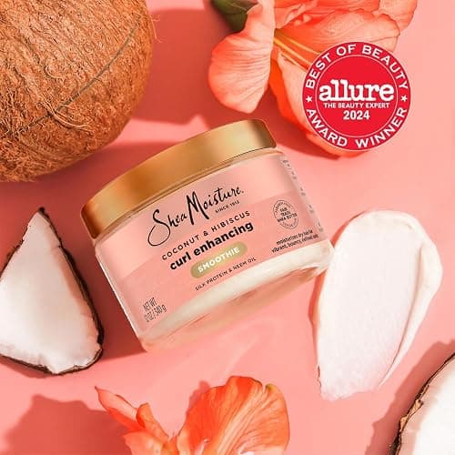 SheaMoisture Leave-In Conditioner Bundle, Coconut & Hibiscus Curl Enhancing Smoothie for Curly Hair, Frizz Control + Jamaican Black Castor Oil Strengthen & Restore for Hair Repair thumbnail 7