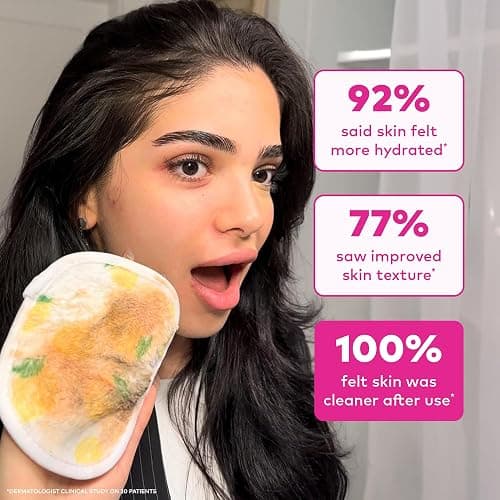 The Original MakeUp Eraser 7-Day Set, Erase All Makeup With Just Water, Including Waterproof Mascara, Eyeliner, Foundation, Lipstick, Sunscreen, and More! Limoncello, 7ct. thumbnail 5
