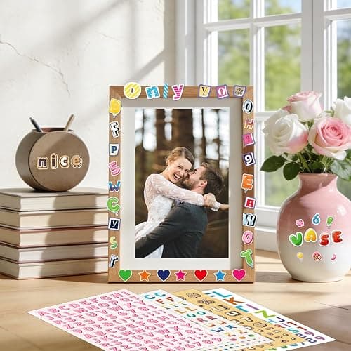 4000 Pcs+ Letter Stickers, 52 Sheets Alphabet Stickers Self-Adhesive Colorful Number Sticker Letters for Scrapbooking DIY Crafts Journaling School Projects Notebook Junk Journal Laptop Classroom Decor thumbnail 5