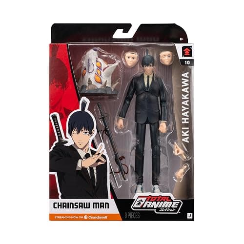 Total Anime AKI Hayakawa - 6.5-Inch Figure with Swappable Faceplates, Alternate Hands, Weapons, and Fox Devil thumbnail 2