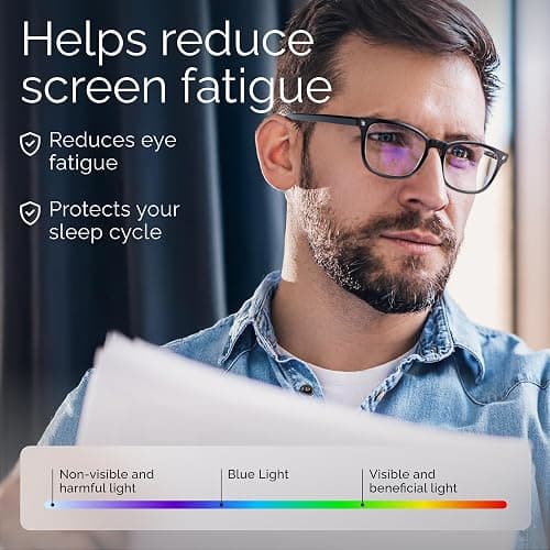 livho High Tech Blue Light Glasses - Advanced Blue Light Blocking Computer Glasses - Screen Fatigue & UV Protection thumbnail 5