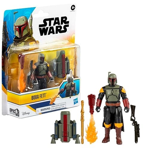 STAR WARS Epic Hero Series Boba Fett 4-Inch Deluxe Action Figure & 4 Accessories, Toys for 4 Year Old Boys and Girls & Up thumbnail 3