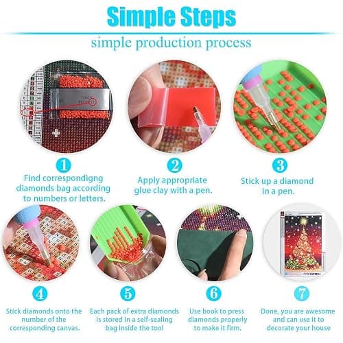 BOHADIY 5D Diamond Painting Kits for Adults Beginners, Cross Flower Diamond Art Kit,DIY Full Round Drill Diamond Dot Gem Art Kits for Adults,5D Paint with Diamonds Pictures DIY Crafts Kits 12x16 Inch thumbnail 9