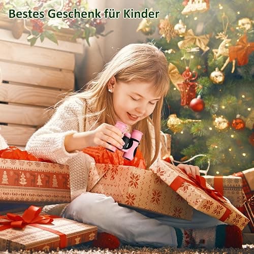 ALLCELE Fernglas für Kinder, Kinderfernglas mit starker Vergrößerung 8 x 21, Outdoor Exploration Ferngläser Spielzeug für Junge Mädchen ab 3-12 Jahre. thumbnail 7