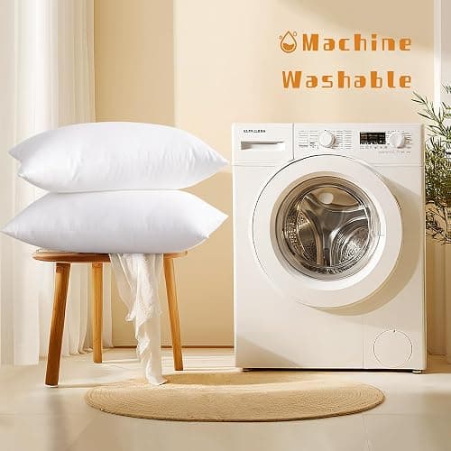 NTBAY Down Alternative Bed Pillows, Standard Size Set of 2, Machine Washable Soft Pillow for Back, Stomach or Side Sleepers, Soft Hotel Collection Pillows for Sleeping, White thumbnail 6