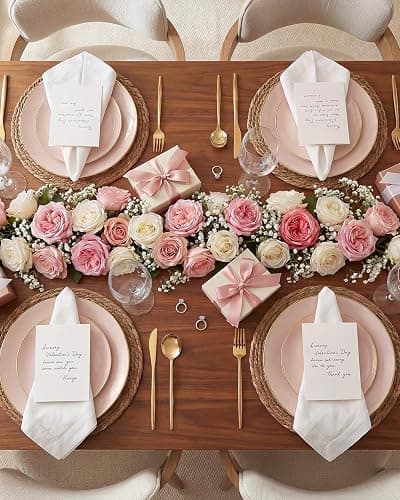 PULOTE 100PCS Pink Plastic Plates - Heavy Duty Pink and Gold Disposable for Party, Wedding, Valentines & Galentines Day, Include 50 Each (Dinner & Dessert) Plates thumbnail 7