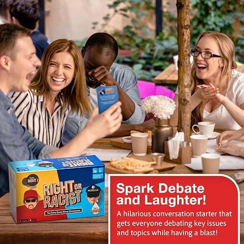 Right or Racist, Card Game, Gag Gift with Hundreds of Trivia and Debate Cards, Funny Gag Gifts for Secret Santa or White Elephant, Games for Men and Women, 3 to 10+ Players thumbnail 2