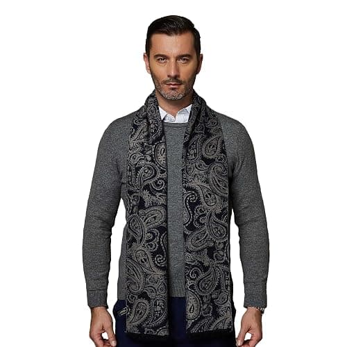 CUDDLE DREAMS Men's Silk Scarves for Winter, 100% Mulberry Silk Brushed, Luxuriously Soft & Warm, Decent Box Packed thumbnail 2