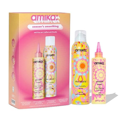 amika the shield anti-humidity spray | lightweight, invisible heat protection spray, contains UV filters, for smooth, frizz free hair - Image 1