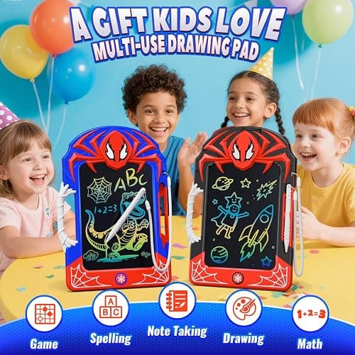 Mirthigig Toys for 2-8 Year Old Boys Kids, 2 Pack Colorful LCD Drawing Writing Tablet with Web Stylus & Grip, Toddler Doodle Board Learning Toys Gifts Birthday Present for 3 4 5 6 7 8 Year Old Boys thumbnail 6