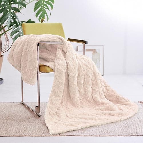 Aheadpret Heated Blanket-Electric Blanket 50"x60" Soft Heated Throw Blanket with 5 Heating Levels & 3 Hours auto-Off,Machine Washable (Beige thumbnail 6