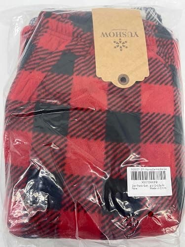 YUSHOW 2 Pack Mens Fleece Pyjama Bottoms Ultra Soft Checked Lounge Pants with Pockets PJs Loungewear Pjs Trousers thumbnail 10