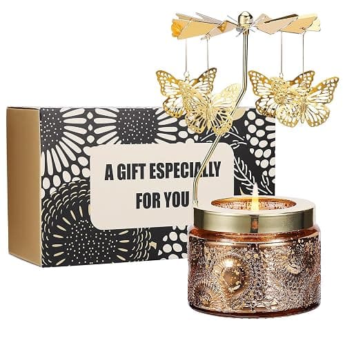 Butterfly Rotating Scented Candle, Gifts for Women Mom Daughter Sister Wife | Birthday Gifts for Women Friendship, Unique Candle Gift for Christmas Anniversary Mothers Day thumbnail 4