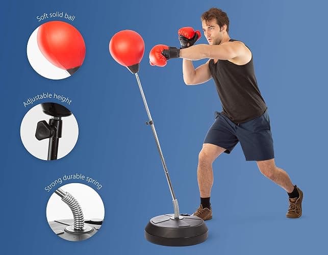 TechTools Punching Bag with Stand, Boxing Bag for Teens & Adults - Height Adjustable - Speed Bag for Training, Boxing Equipment, Stress Relief & Fitness thumbnail 8