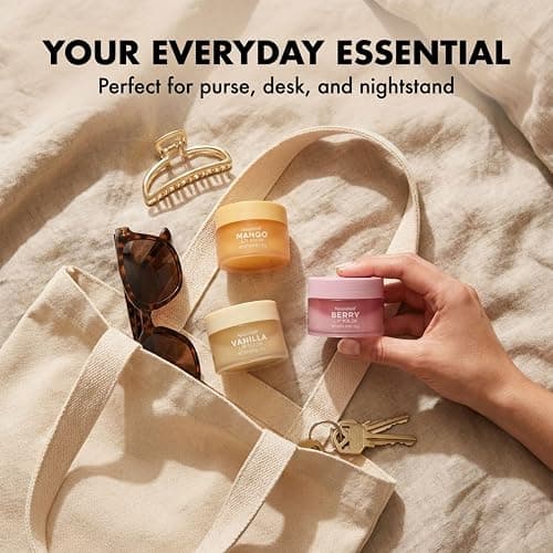 NATURE WELL Hydrating Lip Masks Variety Pack, Includes Mango, Vanilla & Berry Scents, High-Shine, Non-Greasy, Conditioning & Softening, 0.70 Ounce (Pack of 3) thumbnail 6