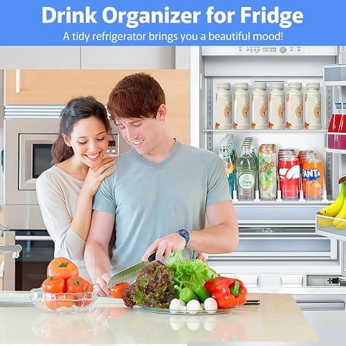 GlintFy Drink Organizer for Fridge,Soda Can Dispenser for Refrigerator,Upgraded 5 Row Fridge Drink Organize,Drink Pusher for Fridge,Automatic Refrigerator Drink Organize for Fridge Holds up to 25 Cans thumbnail 6