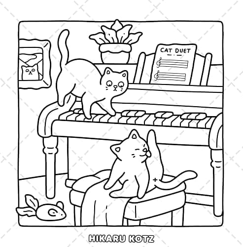 Naughty Cats: Cattitude Coloring Book for Adults and Teens (Cat & Dog Coloring Book) thumbnail 6