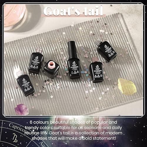 Beetles Nude Gray Gel Nail Polish Set, 6 Colors Nude Neutral Gel Polish Pink White Beige Grey Gel Polish Brown Taupe Gel Nail Polish Elegant Nail Art Manicure Kit Gifts for Women thumbnail 7