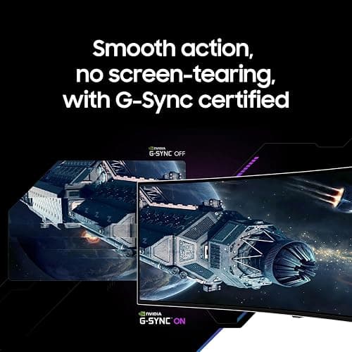 Samsung 49" Odyssey (G93SC) Series QD-OLED Curved Gaming Monitor | 240Hz, 0.03ms, DQHD, G-Sync Compatible, FreeSync Premium Pro, Adjustable Stand (LS49CG932SNXZA) thumbnail 6