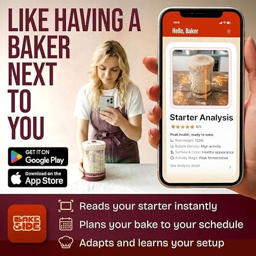 Superbaking Sourdough Starter Kit, 9" Splinter-Free Banneton Bread Proofing Basket Set with Non-Stick Silicone Dough Sling & Glass Starter Jar Kit, Sourdough Bread Baking Supplies, Sourdough Tools thumbnail 4