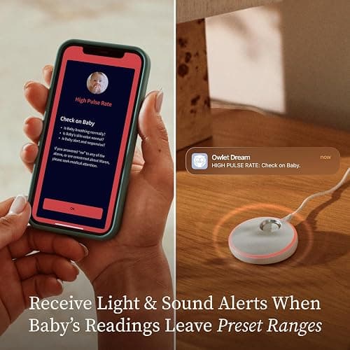Owlet Dream Sock® - FDA-Cleared Smart Baby Monitor - Track Live Pulse (Heart) Rate, Oxygen in Infants - Receive Notifications - Mint thumbnail 4
