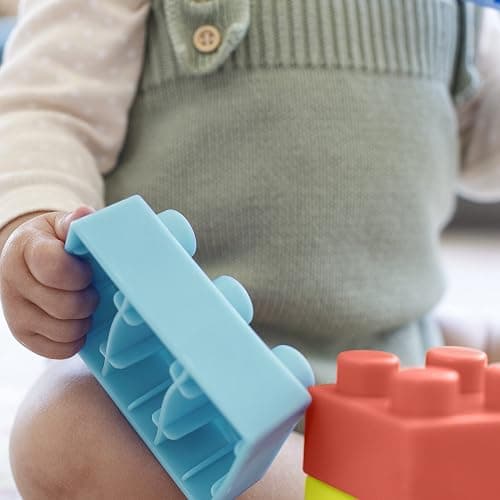 Infantino Super Soft Building Blocks, Easy-to-Hold for Babies & Toddlers, BPA-Free, Multi-Colored, 12-Piece Set thumbnail 6