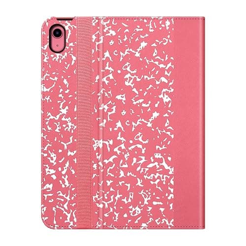 Fintie Case for iPad (A16) 11th Generation 11 Inch (2025), iPad 10th Generation 10.9 Inch (2022), Multi-Angle Viewing Protective Stand Cover with Pencil Holder & Pocket, Composition Book Pink thumbnail 9