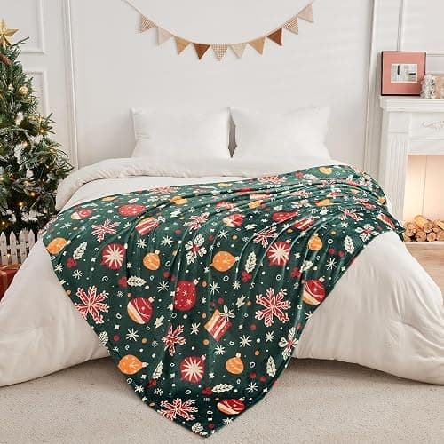 Gogreen Cozy Blanket Printed Blanket Throw Blanket, 300 GSM Fleece Blanket Throw Size Blanket for Home Decoration, Ultra Soft Blanket Microfiber Throw Blanket (Throw - 50" x 60", Christmas Light) thumbnail 5