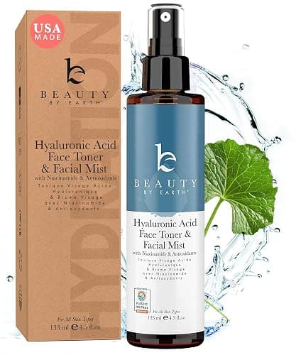 Hyaluronic Acid Toner for Face - USA Made with Natural & Organic Ingredients, Hydrating Toner with Niacinamide, Softens and Smoothes Dry & Sensitive Skin, Fragrance-Free Skin Care Spray - Image 1