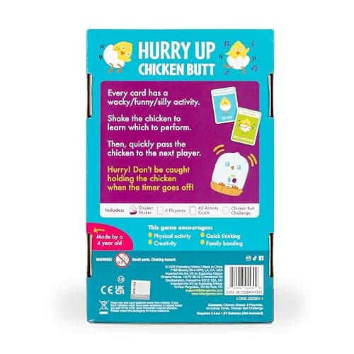 Exploding Kittens Hurry Up Chicken Butt 2-6 Players - Ages 4+ - 2 Minutes to Play - Hot Potato Style Card Game - Fun Card Game, Family Game Night, Creative Kids Game thumbnail 2