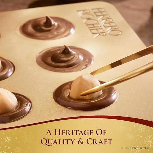Ferrero Rocher, Premium Milk Chocolate Hazelnut, Individually Wrapped Chocolate Gift Box, 24 Count, 10.6 oz thumbnail 5