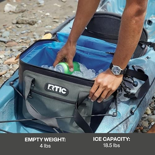 RTIC Ultra-Tough Soft Cooler 30 Can, Insulated Bag Portable Ice Chest Box for Lunch, Beach, Drink, Beverage, Travel, Camping, Picnic, Car, Trips, Floating Cooler Leak-Proof with Zipper thumbnail 4