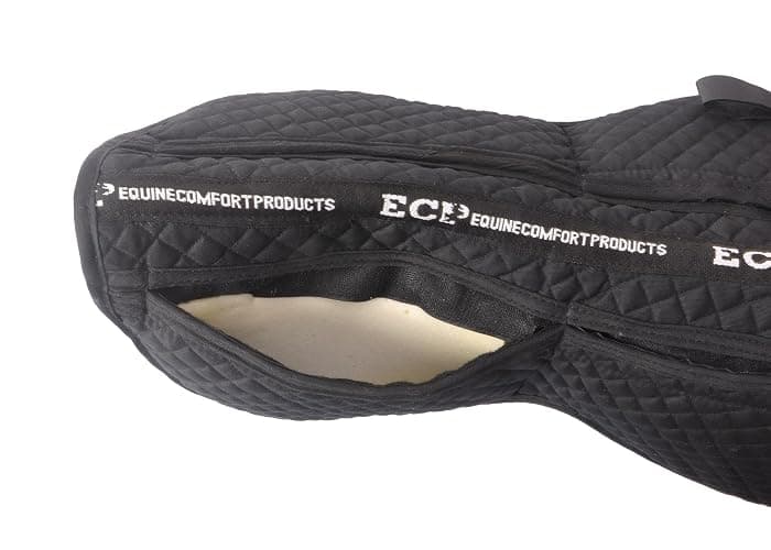 ECP Equine Comfort Products Adjustable Shock Absorbing Memory Foam Half Saddle Pad, Injury Prevention & Pressure Relief, Customizable Fit, Breathable for All Riding Styles thumbnail 3