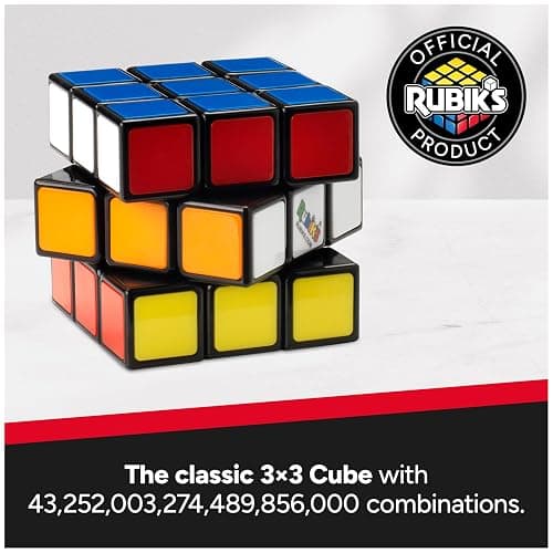 Rubik's Cube The Original 3x3 Puzzle Cube & Brain Teaser Fidget Toy | The World's Best-Known Puzzle, An Iconic STEM Toy That Enhances Spatial Awareness & Algorithmic Thinking Skills, Ages 8+ thumbnail 3