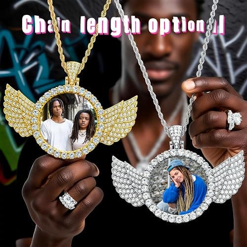 Jumaple Custom Circle Chain with Picture, Photo Necklace for Men Women, Personalized Picture Pendant, Customized Memorial Gifts for Christmas Birthday Anniversary Family thumbnail 7