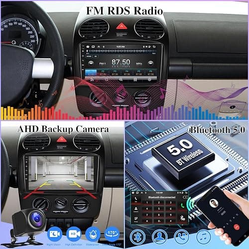8 Core [4G+64G] Car Radio for Volkswagen VW Beetle 2004 2005 2006 2007 2008 2009 2010 - Android 13 Touch Screen Stereo, DSP 32 EQ/IPS Screen/Carplay/Android Auto/SWC/Bluetooth 5.0/WiFi thumbnail 6