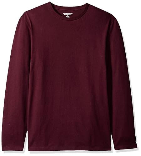 Men's burgundy long-sleeve t-shirt - Image 1