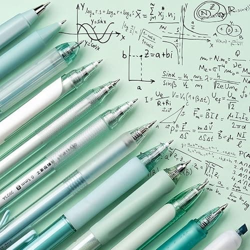 Four Candies Forest Series Gel Pens, Black & Green Ink Fine Point Smooth Writing Pens and Highlighter Set, Teal Office Supplies School Stationery, Christmas Stocking Stuffers Gift, Set of 12 thumbnail 3